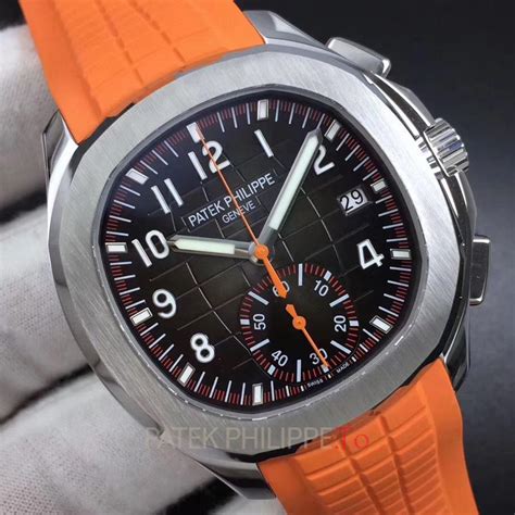 Patek Philippe Replica Aquanaut Orange Strap.